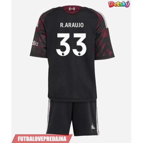 Lacne Dětský Futbalové dres Liverpool Ronald Araujo #33 2026-27 Krátky Rukáv - Tretina (+ trenírky)